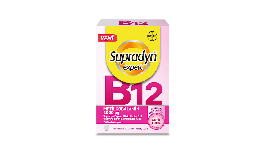 Supradyn Expert Dilaltı Tablet B12 Vitamini İçeren Takviye Edici Gıda